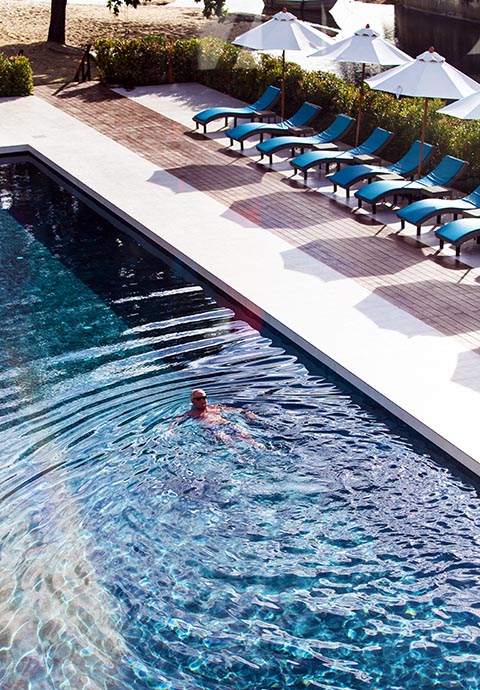 Sun all day, designed that way. New Leaf Wellness Pool