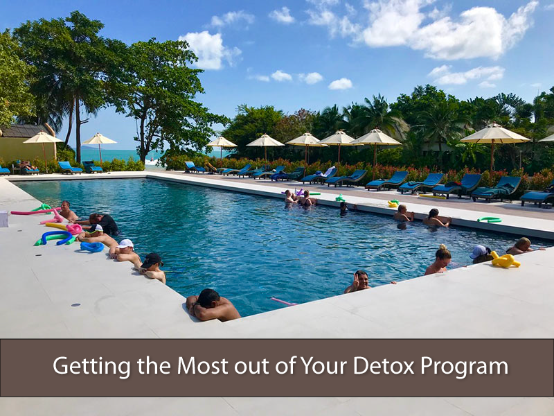 Guest Doing Aqua Sports at New Leaf Wellness Thailand; Detox Weight Loss Program