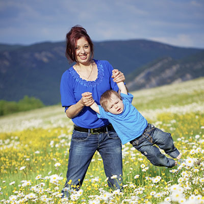 Happy Mum At New Leaf Detox Resort