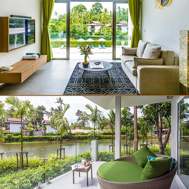 room and balcony at New Leaf Wellness Thailand
